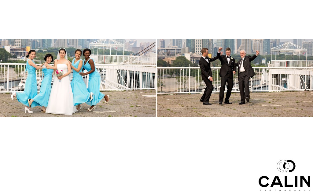 Funny Shots of the Bridal Party at Atlantis Wedding