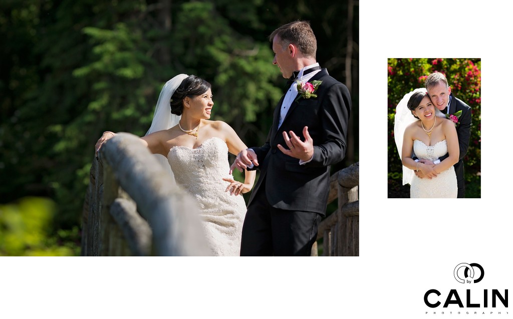 Couple Having Fun at Toronto Botanical Garden Wedding  