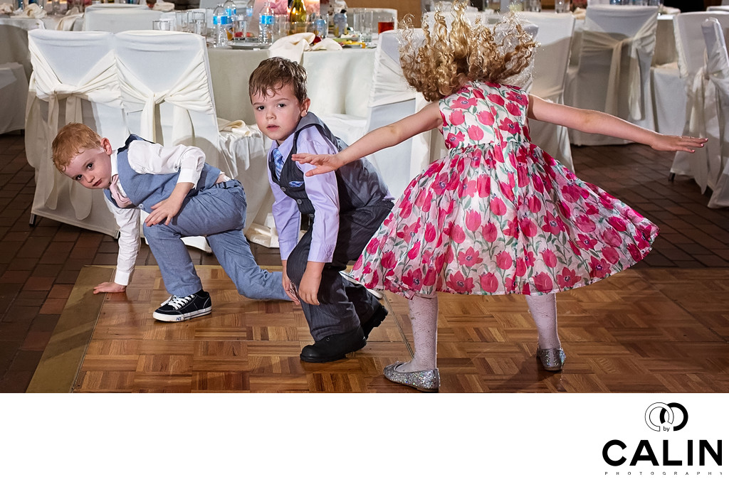 Children Have Fun at Toronto Botanical Garden Wedding