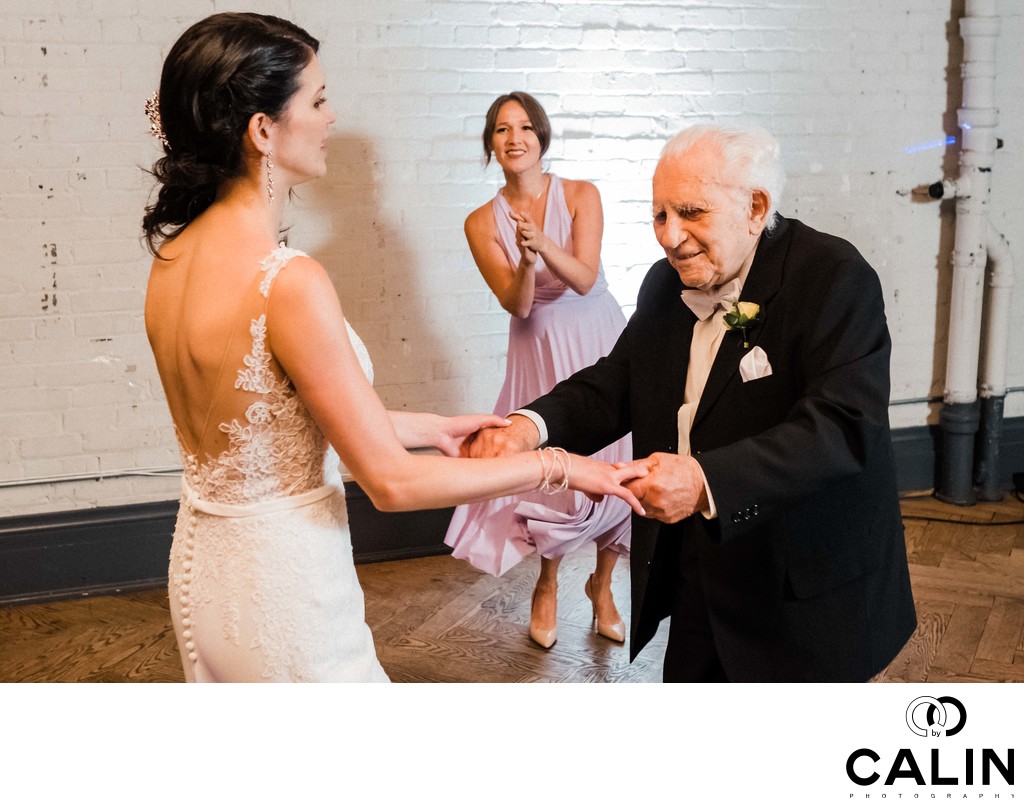 Bride and Grandfather Dance at Storys Building Wedding