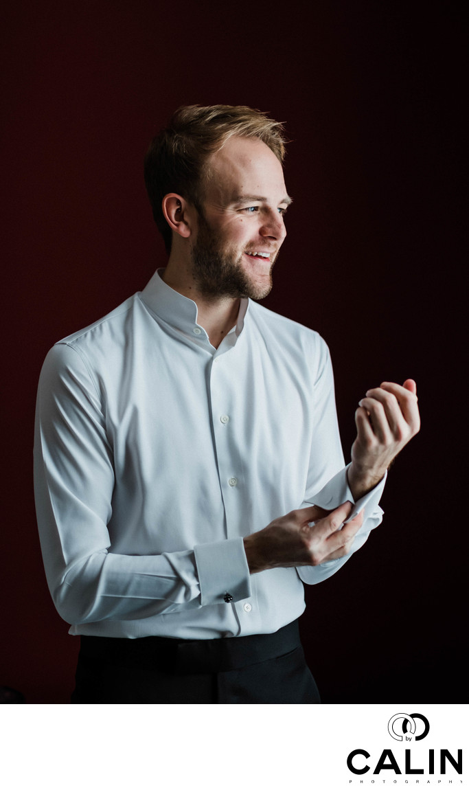 Groom Laughing