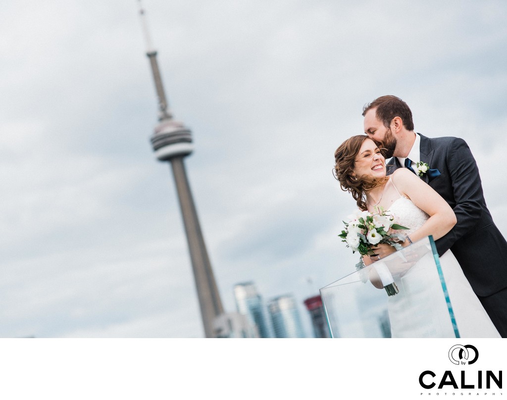 Splendid Bride and Groom Portrait at a Thompson Hotel Toronto Wedding