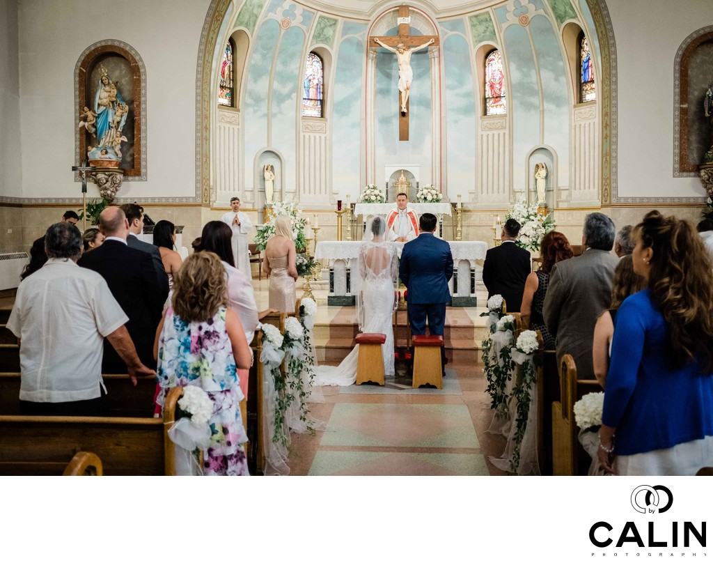 Couple Stand During Ceremony