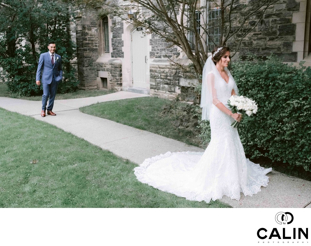 Bride and Groom Before First Look 2