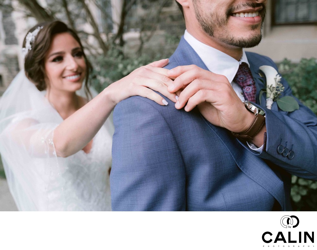 Bride Touches Groom's Shoulder 2