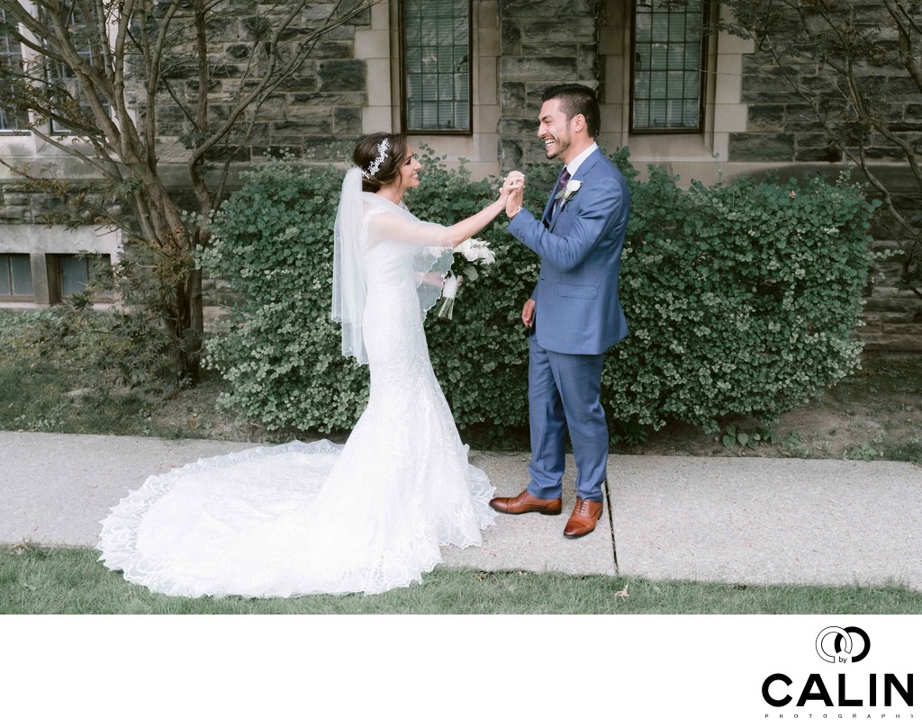 Bride and Groom's Candid Portrait