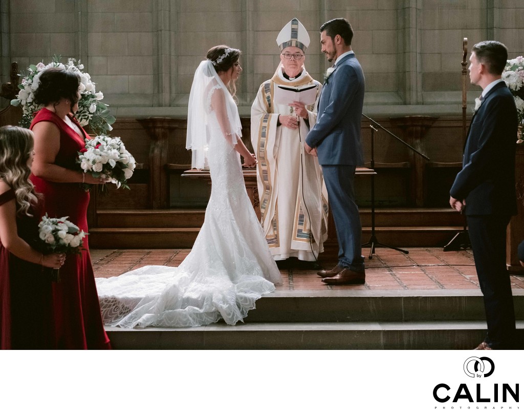 Bride and Groom at the Altar