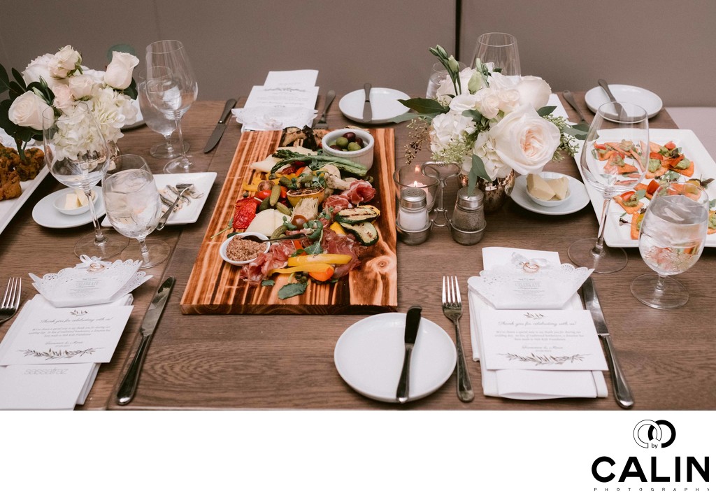 Table Setup with a Charcuterie Board