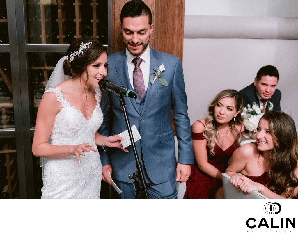 Bride and Groom's Speech at Sassafraz