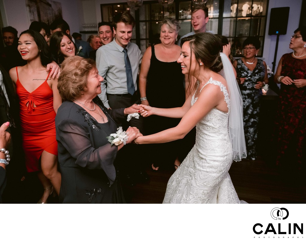 Bride Dances with Grandmother at Sassafraz