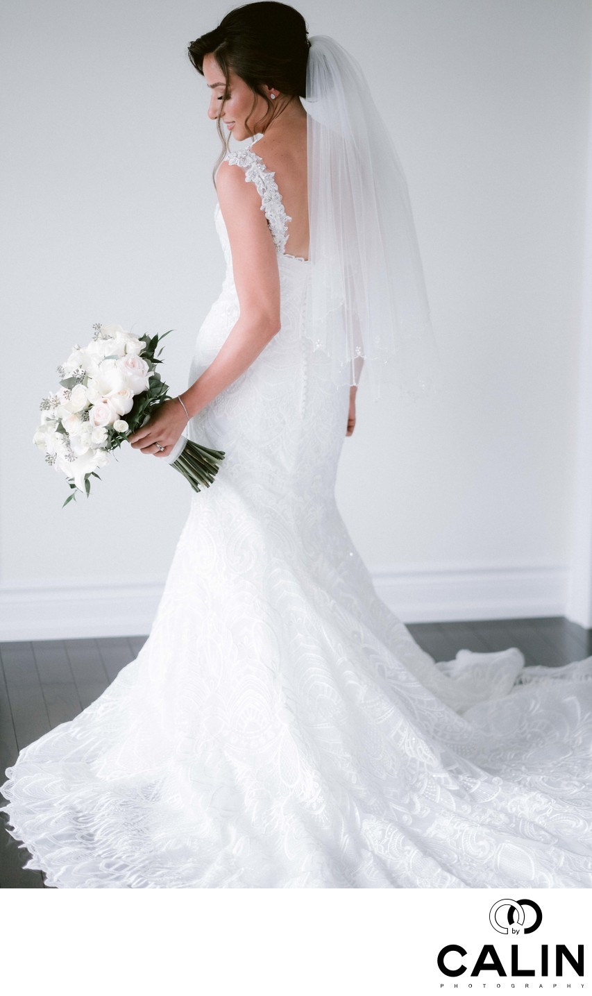 Full Body Bride Portrait at Sassafraz