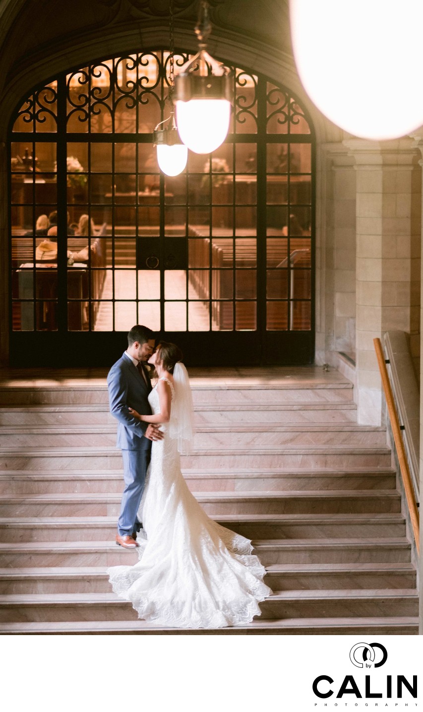 Bride and Groom Kiss Before Ceremony 2