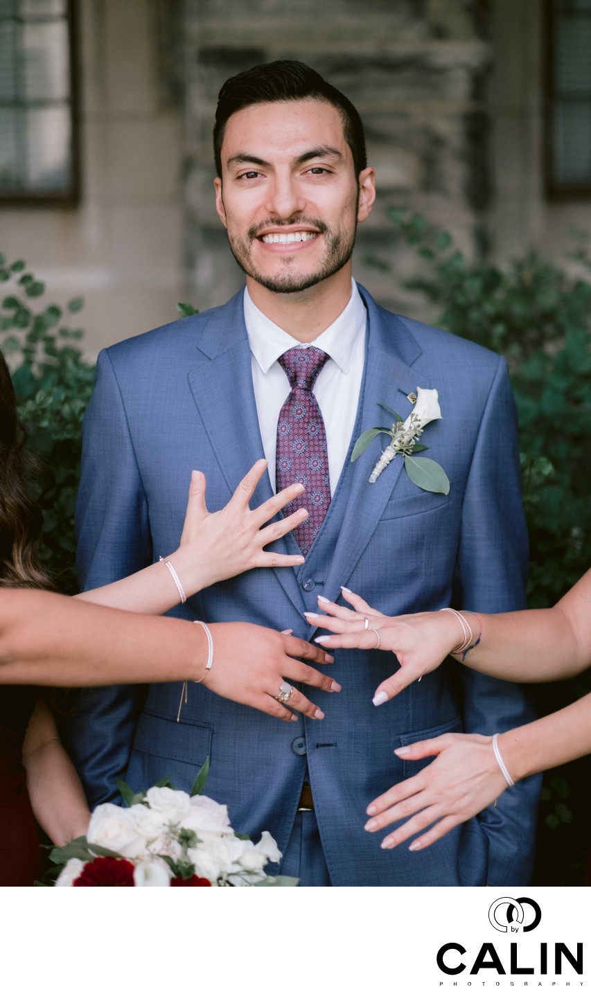 Creative Portrait of the Groom after Ceremony