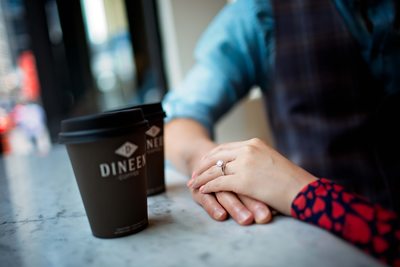 Engagement Photo of Couple Holding Hands