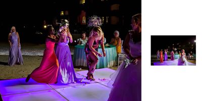Bouquet Toss at Barcelo Maya Palace Deluxe Wedding