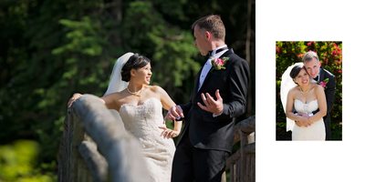 Couple Having Fun at Toronto Botanical Garden Wedding  