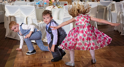Children Have Fun at Toronto Botanical Garden Wedding