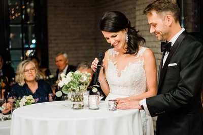 Bride and Groom's Speech at Storys Building Wedding