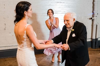 Bride and Grandfather Dance at Storys Building Wedding