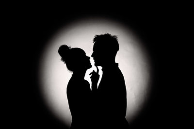 Silhouette of Engaged Couple at Hart House