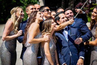 Bridal Party Take Selfies