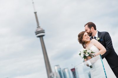 Splendid Bride and Groom Portrait at a Thompson Hotel Toronto Wedding