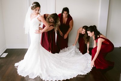 Bride Getting Ready for Her Wedding at Sassafraz