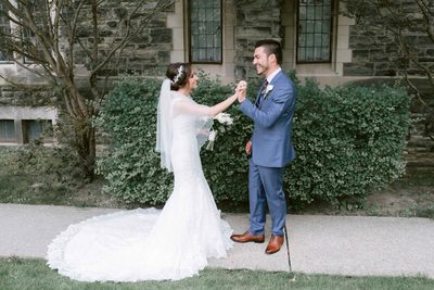 Bride and Groom's Candid Portrait