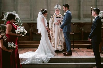 Bride and Groom at the Altar