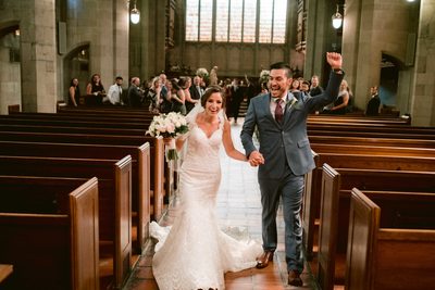 Groom Pumps Fist in the Air