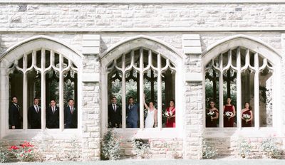 Bridal Party Portrait at Knox College