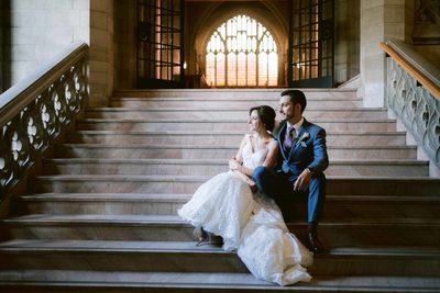 Newlyweds Look Left