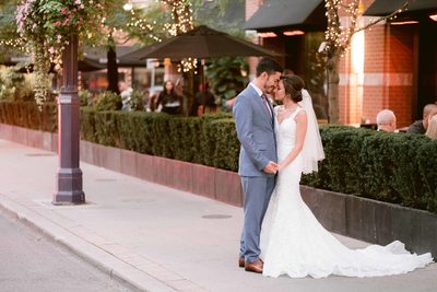 Newlyweds Hug in Yorkville