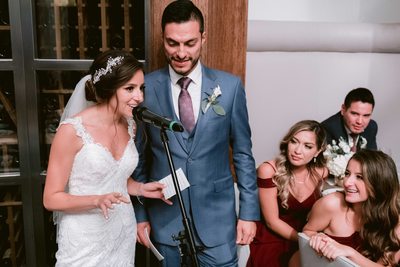 Bride and Groom's Speech at Sassafraz