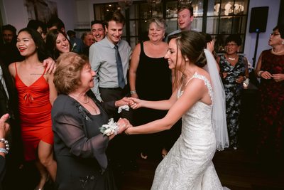 Bride Dances with Grandmother at Sassafraz