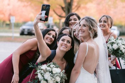 Bridesmaids Take a Selfie
