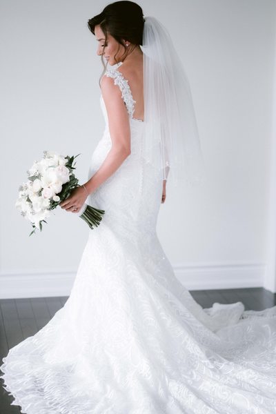Full Body Bride Portrait at Sassafraz