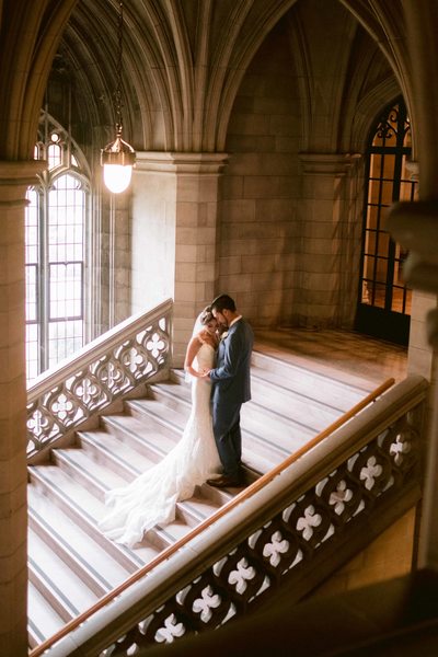 Bride and Groom Hug Before Ceremony