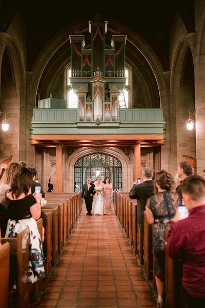 Bride Walks Down the Isle