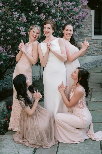 Bridesmaids Have Fun at Old Mill Toronto