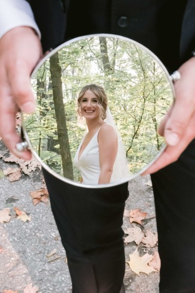Creative Portrait of Bride at Kortright Centre