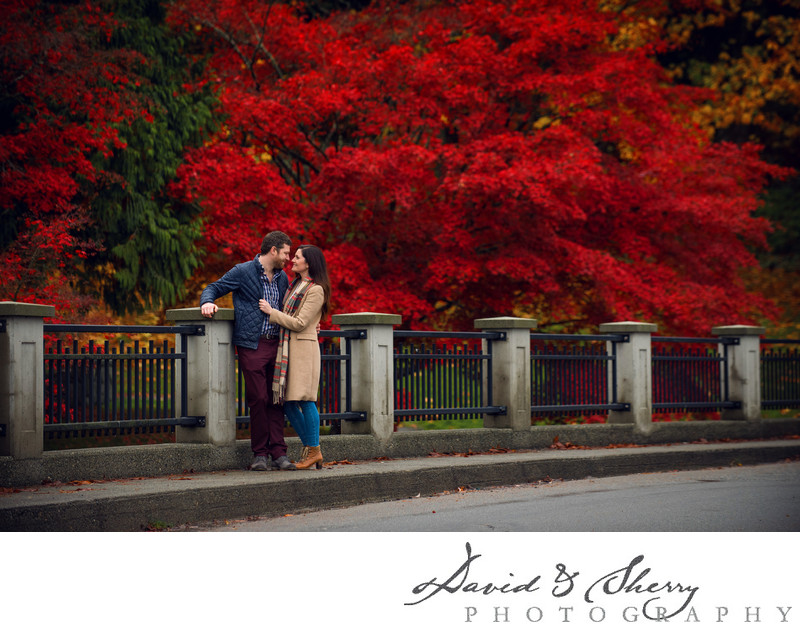 Fall Stanley Park Pre-Wedding Engagement Photos