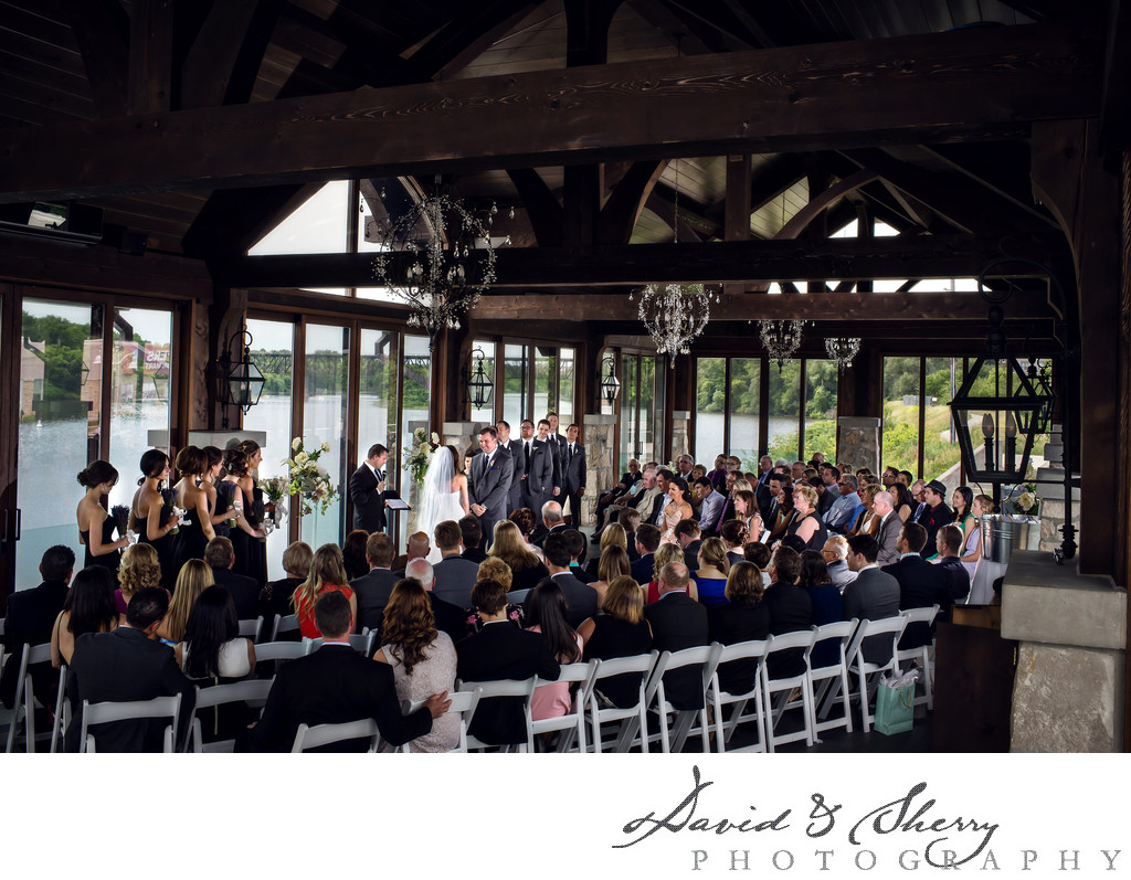 Wedding in the Pavilion at Cambridge Mill