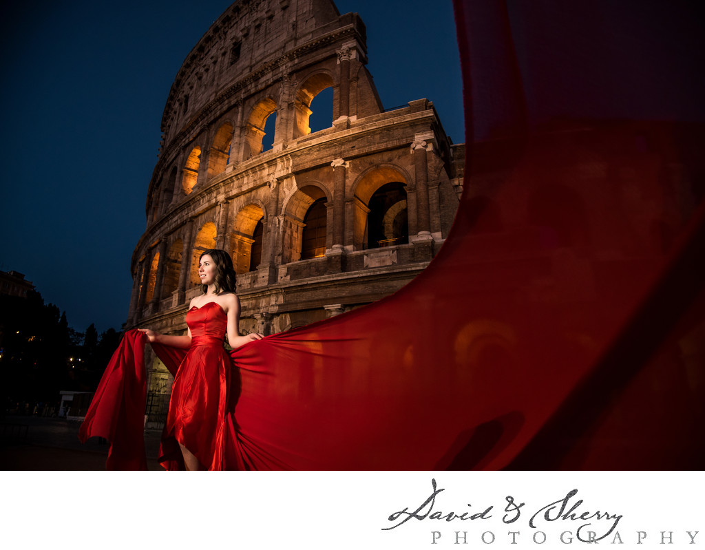 Pre-Wedding Fashion Photos in Rome, Italy