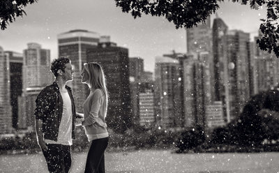 Rainy Day Engagement Photos in Vancouver