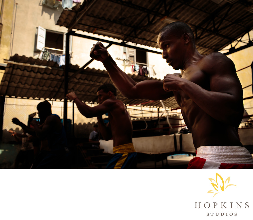 Boxing Practice in Havana Cuba