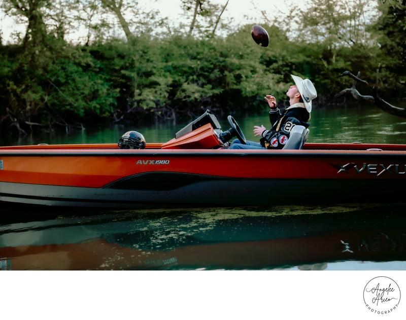 fishing senior portraits