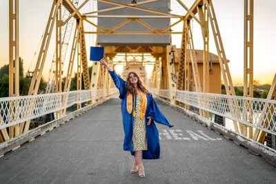 cap and gown senior portraits