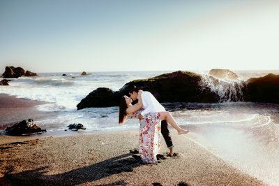 beach engagement session