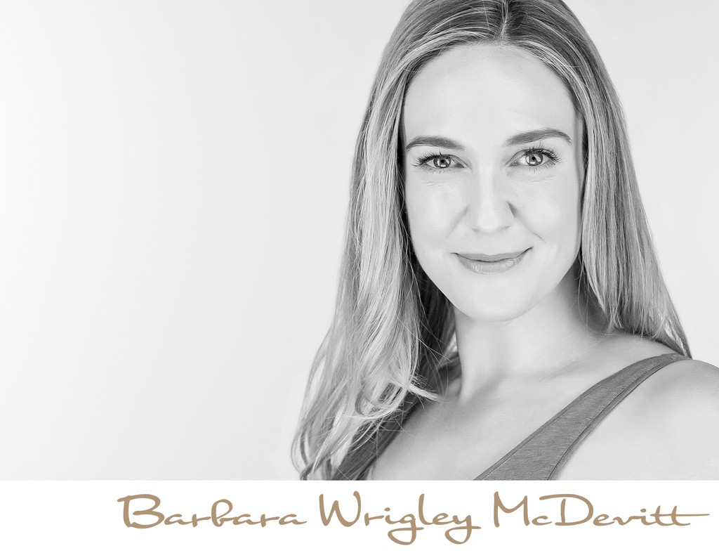 High Key Black & White Portrait